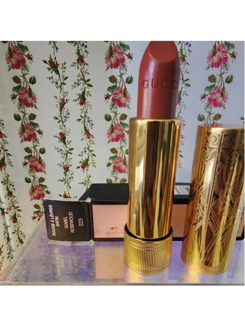 Gucci lipstick in rosewood #luxury #designer